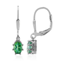 Butterfly Green Topaz Silver Earrings