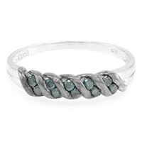 Fancy Diamond Silver Ring