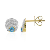 9K Hauynite Gold Earrings