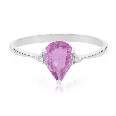 Pink Cuprian Tourmaline Silver Ring