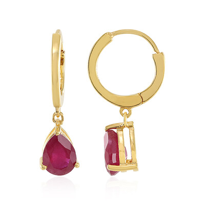 Madagascar Ruby Silver Earrings