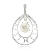 Cuprian Tourmaline Silver Pendant