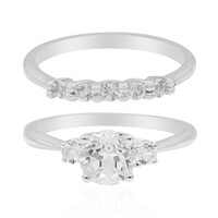 White Topaz Silver Ring