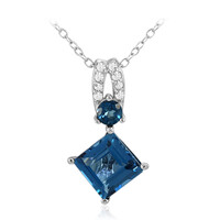 London Blue Topaz Silver Necklace