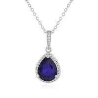 Madagascar Blue Sapphire Silver Necklace