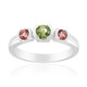 Brazilian Green Tourmaline Silver Ring (Pallanova)