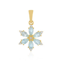 Sky Blue Topaz Silver Pendant