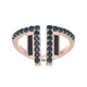 Black Sapphire Silver Ring (Adela Silber)