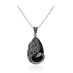 Black Onyx Silver Necklace