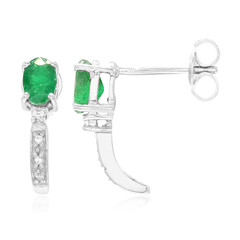 Bahia Emerald Silver Earrings