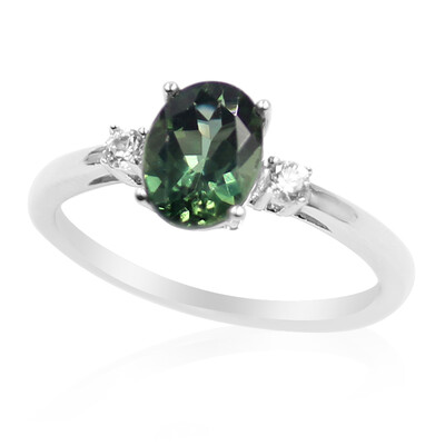 Chrome Apatite Silver Ring