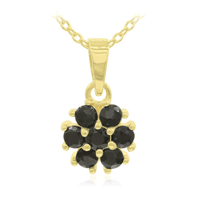 Black Sapphire Silver Necklace
