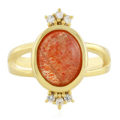Sunstone Silver Ring