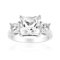 White Topaz Silver Ring