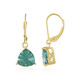 Green Fluorite Silver Earrings