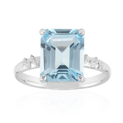 Sky Blue Topaz Silver Ring