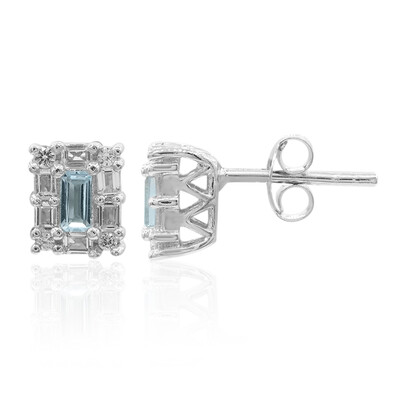 Sky Blue Topaz Silver Earrings