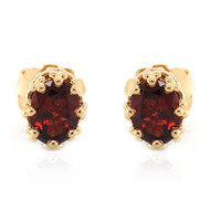 Mozambique Garnet Silver Earrings (Dallas Prince Designs)