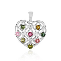 Fancy Tourmaline Silver Pendant