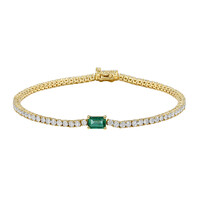 18K AAA Zambian Emerald Gold Bracelet (CIRARI)