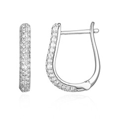 White Topaz Silver Earrings