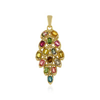 Fancy Tourmaline Silver Pendant
