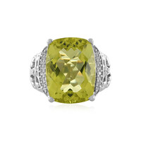 Lemon Quartz Silver Ring