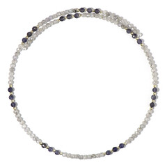Madagascar Iolite Steel Choker (Riya)