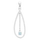 Santa Maria Aquamarine Silver Pendant