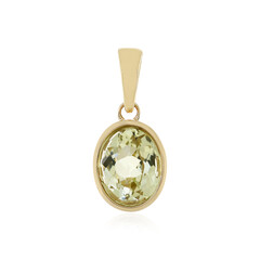 9K Canary Kunzite Gold Pendant