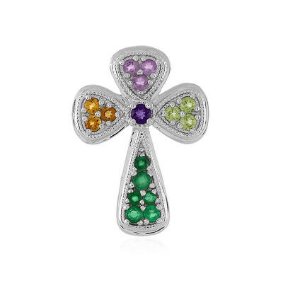 Zambian Emerald Silver Pendant