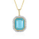 Sleeping Beauty Turquoise Silver Pendant