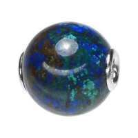 Azurite Malachite Silver Pendant