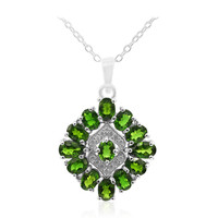Russian Diopside Silver Necklace