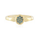 I2 Blue Diamond Silver Ring