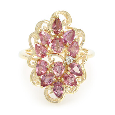 18K Unheated Padparadscha Sapphire Gold Ring (AMAYANI)
