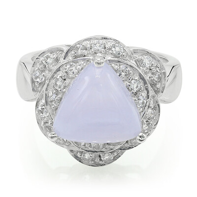 Blue Lace Agate Silver Ring