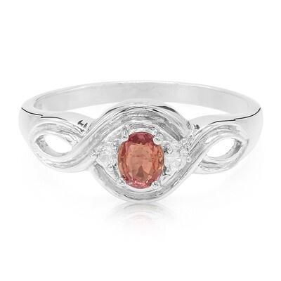 Padparadscha Sapphire Silver Ring