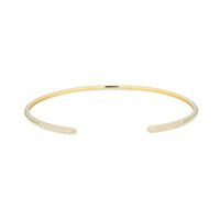 Zircon Silver Bangle (Adela Silber)