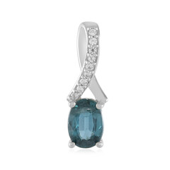 Teal Kyanite Silver Pendant