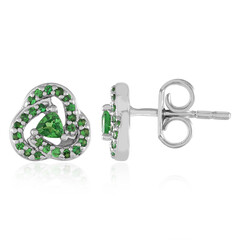 Tanzanian Tsavorite Silver Earrings