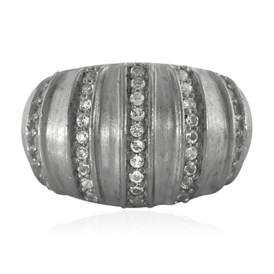 White Topaz Silver Ring