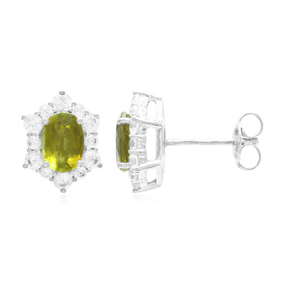 Cuprian Tourmaline Silver Earrings