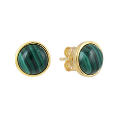Malachite Silver Earrings