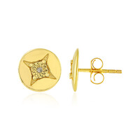 PK (J) Diamond Silver Earrings