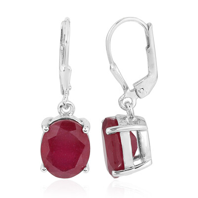 Madagascar Ruby Silver Earrings