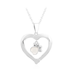 White Moonstone Silver Necklace
