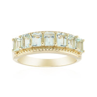 9K Nigerian Mint Green Beryl Gold Ring