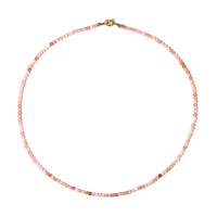 Pink Opal Silver Necklace