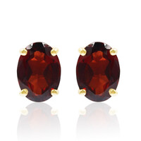 9K Mozambique Garnet Gold Earrings